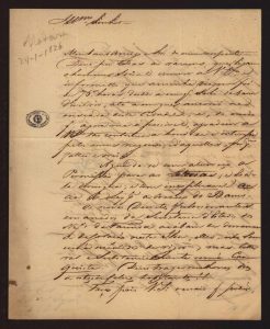 Carta de João Francisco de Oliveira, na qual dá a conhecer o anseio dos habitantes da ilha da Madeira, na criação de lotarias, da Escola Cirúrgica e do Banco.